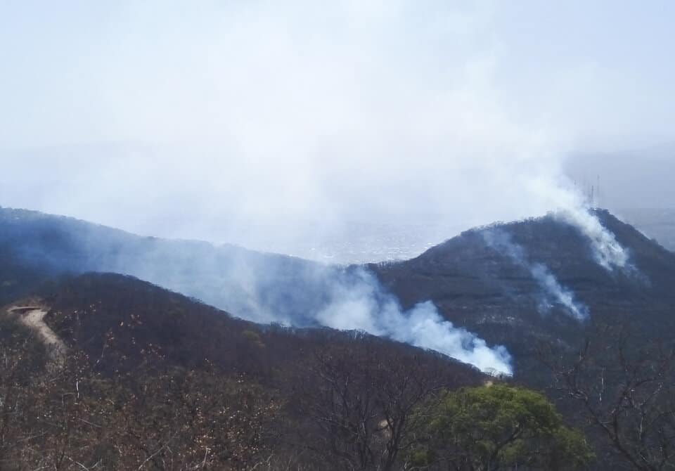 Todavía siguen los trabajos en el cerro 20 de Febrero por los incendios